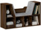 HOMCOM Bookcase Storage Shelf with Cushioned Reading Seat, Cube Bookshelf Organizer for Bedroom Living Room, Chestnut