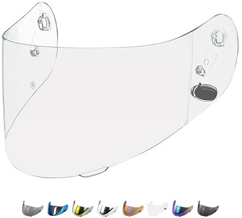 Everalo Visiera Compatibile con HJC CS15 - FG15 - TR1 - FS11 - CLSP - CLST 2 - CSR1 - Visiere HJ-09 - AntiGraffio e AntiNebbia (Trasparente)