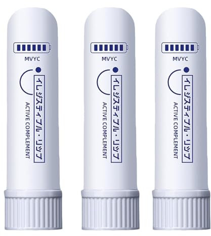 Nasal Stick, 3 Stück Inhalationsstabmit ätherischen Ölen und Menthol Gemacht, Energiestift Zur Verbesserung Der Atmung, Bietet Frische Kühlung Sensation