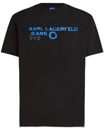 KARL LAGERFELD JEANS Regular Eclipse Logo Tee, Black, XL