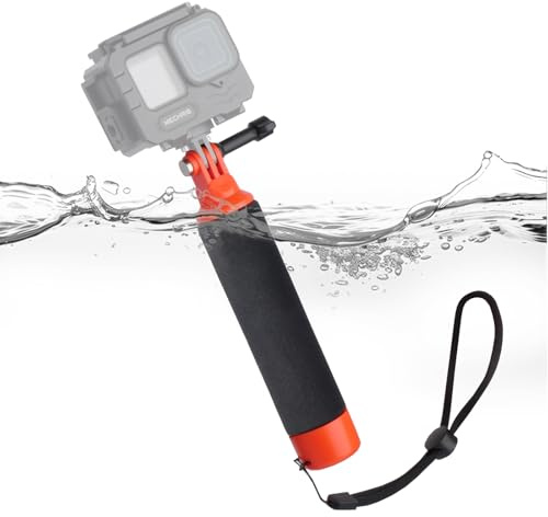 Mechrig Floating Handle Grip for GoPro Hero 13/12/11/10/9, Insta360 X5/X4/X3, DJI Action 5 Pro/4/3 - High Buoyancy Waterproof Camera Float with Wrist Strap & Tripod Mount-933009