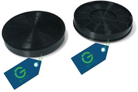 G GRIMALDI Coppia Filtri a Carbone Attivo Ø196x30mm per Cappe Cucina Compatibili con Faber – Codice originale 112.0157.240, Compatibili con Modelli Astra, Brio, Cubia, Ronda Plus e Altri