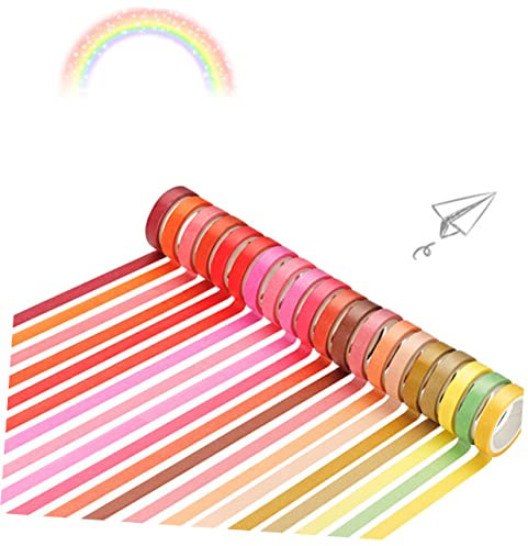 DOITOOL Dekorations Washi Tape 60 Rollen, 8mm, Buntes Papierband