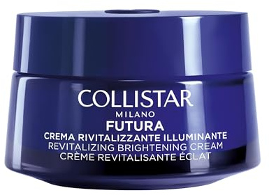 Collistar Futura Crema Viso Rivitalizzante Illuminante, Crema Giorno Nutriente, Anti-Età, Senza Siliconi, Texture Ricca, Pelle Luminosa e Giovane, con Cisto Rosso e Peptidi Vegetali, 50 ml
