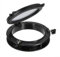 Entgoinggo Round Portlight Boat Porthole 10in Marine Hatch Black Tempered Glass 265mm Waterproof Rubber Seal for Yacht RV Boat Window Replacement
