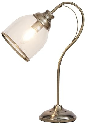 CGC Lighting Indoor Table Desk lamp Antique Brass Glass Shade E14 LED nightlight