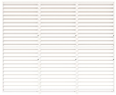 PRIMEYARD 3-teilige Lamellenwand aus Aluminium - verstellbares Paneel in Weiß für Pergola Deluxe