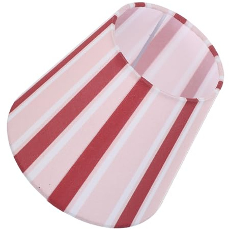 Toyvian Lampenschirm Weiche Lichtdiffusion mit Elegantem Vertikalem Streifenmuster aus Stoff Kleiner 10x15x13cm Einfache Montage für Wohn und Esszimmer
