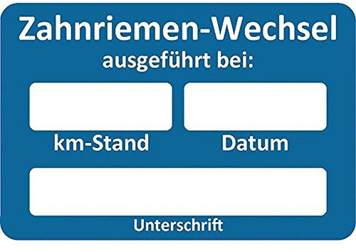 Eichner Kundendienst-Aufkleber Zahnriemen-Wechsel blau 9220-00050 0649964409049