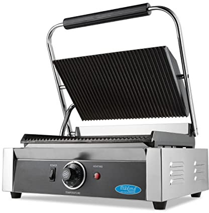Maxima Gril de contact gastro – Rainuré – Plaque de cuisson simple – 33,5 cm
