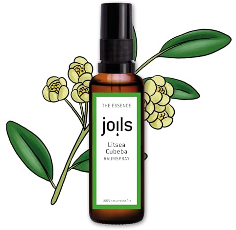 JOILS Raumspray LITSEA CUBEBA, naturrein 50ml, 100% naturreines Öl für Ihr Zuhause & Büro
