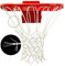 PROGOAL Professioneller Basketballnetz, robust, Dickes Netz, passend für Standard-Innen- und Außenbereich, 12 Schlaufen (Rot und Weiß, Standardgröße), weiß, Standard Size