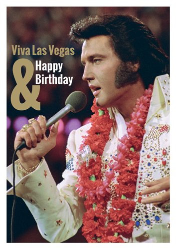 10er-Pack: Postkarte A6 +++ LUSTIG von modern times +++ ELVIS PRESLEY VIVA LAS VEGAS +++ MODERN TIMES © 2018 ABG EPE IP LLC elvis.com