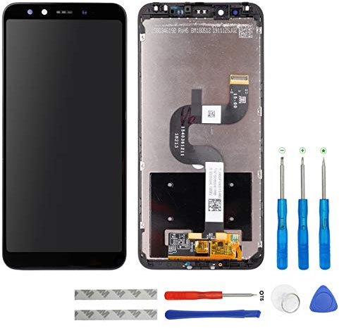 swark Pantalla LCD Compatible con Xiaomi Mi A2 / Mi 6X Pantalla táctil Digitizer Assembly Cristal + Herramientas (Negro con Marco)