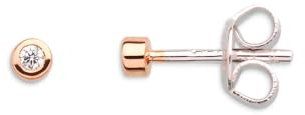 Xenox XS3513RN Ohrstecker Bohemian Silver Circle Rosé Zirkonia Ø 1,6