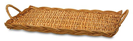 Bandeja Mimbre Plana. Bandeja de Mimbre Plana. Bandeja decoración. Bandeja para lotes (44 × 29 × 3)