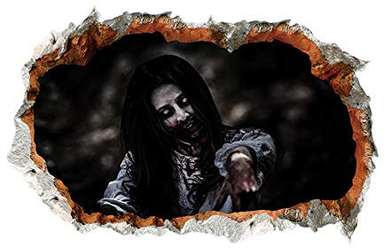 Omenluck 1 x Halloween-Aufkleber für Fenster, Geister, Halloween, blutige Hände.