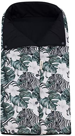 JYOKO KIDS Fußsack für Kinderwagen, Footmuff (ZEBRA, BAUMWOLLE)