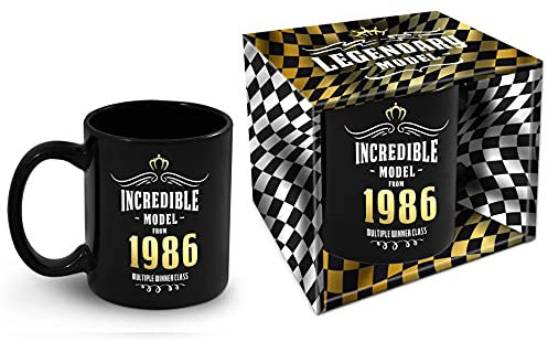 Bombo Tasse d'anniversaire avec année de naissance 1986