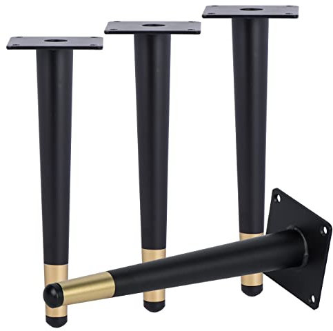 TCHOSUZ 8 inch / 20cm Metal Furniture Legs, Pack of 4 Mid Century Modern Straight Tapered Replacement Feet for Home DIY Projects Table Sofa Couch Chair