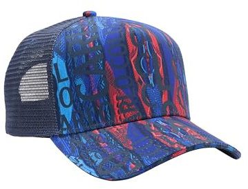Carlo Colucci Truckercap im Alloverprint Royalblau OS