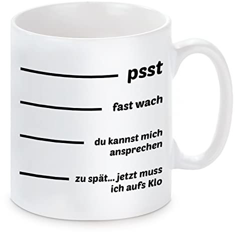 Tasse mit Motiv - jetzt muss ich aufs Klo