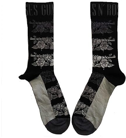 Guns N' Roses Guns N Roses Monochrome Pistols 7/11 GNR Socks Black 10x20cm