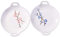 Piatti piani giapponesi in ceramica dipinti a mano, set di 2 piatti piani in ceramica, piatti per la casa (blu, rosso)