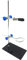 ULTECHNOVO Laborunterstützungsstand Laborunterstützungsstand Chemie Labor Stand Set Flask Klemmständer Metall Labor Laborklemme
