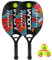 IANONI Strand-Tennisschläger, Kohlefaser-Oberfläche mit Eva-Memory-Flex-Schaumstoffkern, Strand-Tennis-Paddel (schwarz-2)