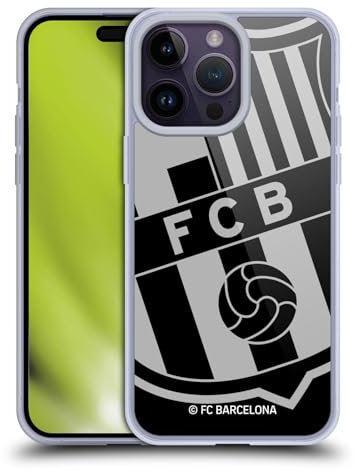 Head Case Designs Licenciado Oficialmente FC Barcelona De Gran tamaño 2017/18 Crest Caso Funda de Gel Suave Compatible con Apple iPhone 14 Pro MAX