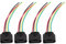 Tbest Zündspulenstecker, 4 Stück Zündspulenstecker 1J0973724 Reparaturkabelbaum für 5000 L5 A3 A8 RS4 RS6 S4 S5 S6 S8 TT L4 L5
