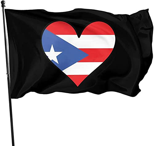 Puertoricanische Flagge, Flagge, einzeln bedruckt, Willkommensparty-Flagge, Hausgarten, Hof, Außenbereich, dekorativ, 3 x 5 Fuß große Flagge