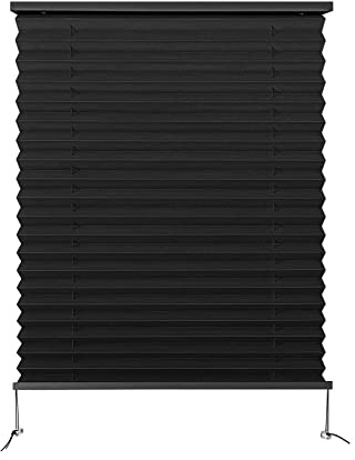 Dulepax RV Blinds,RV Pleated Shades,RV Blinds Pleated Shades,RV Window Shades,Camper Blinds,RV Window Blinds for RV Camper Travel Trailers Motorhome¡¯s Window, 20 W x 24 L (Colour-Black)