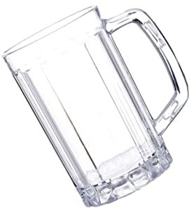 PSVOD Gefrierschrank am Becher Glastrinkbecher Chiller Frosty Cup Frosty Mug Biertrinkbecher Fassbierkrug Wasserbecher Eisbecher Bierkrug Bierbecher mit Henkel Haushaltsbierkrug PC komfortabel