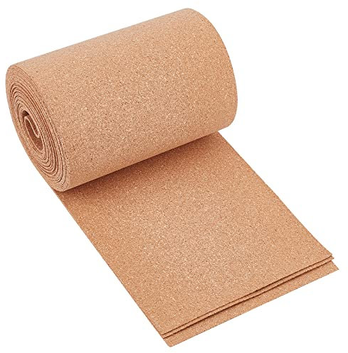 arricraft 3 Rouleaux De LièGe, 1 Mm Tuiles De LièGe Marron Panneaux De Feutre en LièGe Panneaux éPais en LièGe pour Bricolage DéCorations Murales Cadres en Bois
