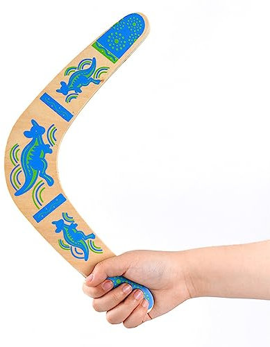 Teogneot Boomerang V Shaped Outdoor, Boomerang für Kinder, Flatloop Bummerang, Boomerang Anfänger, Return Flying Boomerang Wooden Toy Geschenke