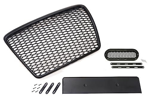 Kompatibel mit A6 4F Facelift Kühlergrill Wabengrill Front Grill Emblemhalter Wabendesign