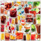 Cocktails Aufkleber Cocktails Sticker Set 50 Stücke Niedlich Deko für Auto Laptop Skateboard Fahrrad Moped Motorrad Fahrrad Computer,Geeignet für Erwachsene Kinder