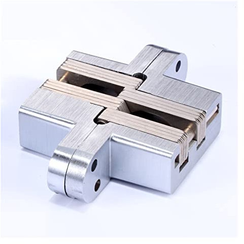 Türscharnier Edelstahl versteckte Scharniere Schwerlast 70kg 28 * 117mm Eingebaute verborgene Kreuz-Falttür-Scharnier-Möbel-Hardware