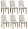 Yaheetech 6er Set Esszimmerstühle Stühle gepolstert, Modern Küchenstuhl bequemer Polsterstuhl, belastbar bis 136 kg, fürs Esszimmer/Küche/Wohnzimmer, beige