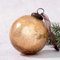 Arthur Cameron Crackle Glass Christmas Tree Bauble Hanging Ball Decoration (4, Champagne)