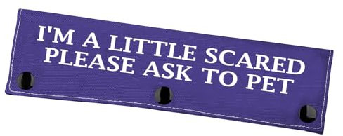 Nervous Dog Leash Sleeve A Little Scared Please Ask to Pet Leash Wrap Social Distancing Gift (Please Ask to pet)