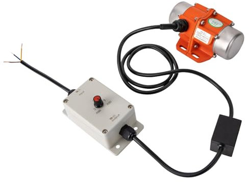 Moteur Vibrant 220V 30W, Moteur de Vibration 3000RPM avec Contrôleur de Vitesse, Moteur éLectrique Vibrant, IP65 50HZ Moteur Vibrateur, pour Métallurgie, Charbon, L'énergie électrique, Construction