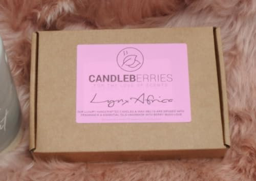 Lynx Africa Wax Melts | 20pcs Strong Scented | Luxury Gift Set Wax Melts | Over 100Hrs Burn Time Per Box | Vegan & Pet Friendly | Cruelty & Eco Friendly | Handcrafted UK