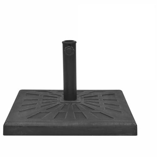 ARKEM Base carrée de Parasol Résine Noir 19 kg,Pied De Parasol,Pied De Parasol Lourd,Pied De Parasol sur roulettes