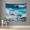 Tizhweqo Wandteppich 3D Wellen, Wandbehang Gross Blaues Meer, Wandtuch Wellen Tapisserie Tapestry für Schlafzimmer Wohnzimmer Wohnheim Deko 130x150 cm GT2264