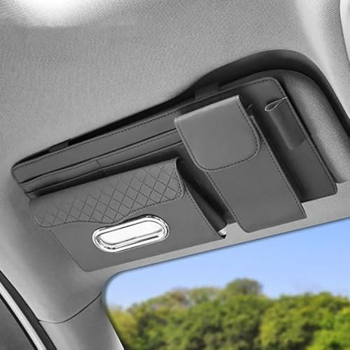 VIYOLI Auto Brillenhalter, für Audi A6 Avant C8 2018-2023 Sonnenbrillenhalter Organizer, Brillenetui Zubehör Innenraum,A