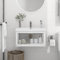 Rantry Lavabo mural avec cadre blanc 59 x 38 x 31 cm en fer, lavabo à poser sur le plan vasque, lavabo pour lavabo de salle de bain, petit vestiaire