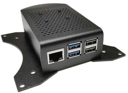 Digitalkey Aluminiumgehäuse für Raspberry Pi 5 — Aluminiumgehäuse mit 100x100 VESA-Halterungen mit Lüfter